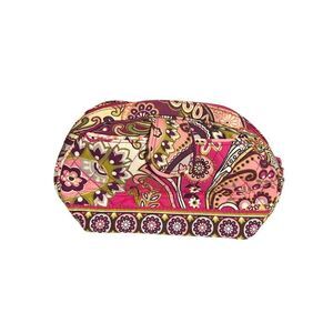 Cute and spacious Vera Bradley travel cosmetic case. Double zipper, 2 pouches in